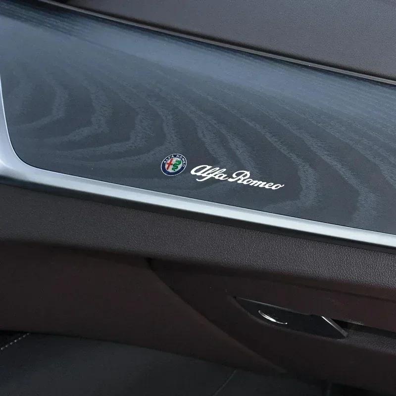 Car Emblem Logo Decorative Stickers Badge Decal Interior Styling For Alfa Romeo 159 Giulietta Giulia 147 Mito 156 166 Stelvio
