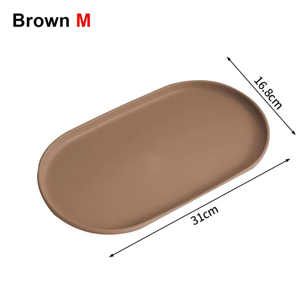 1Pcs New Stackable Fruit Plate Smooth Edge Oval Shaped Dessert Tray Reusable S/M/L Food Serving Tray for Home Kitchen
