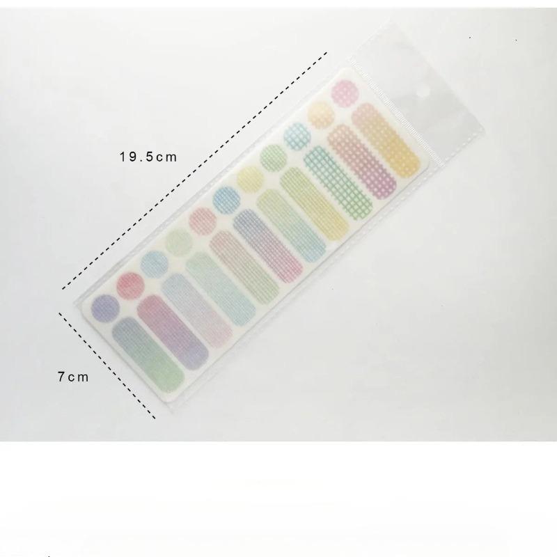 3 Sheets Per Pack Solid Color Label Dot Stickers DIY Crafts Basic Material Decorative Stickers Handmade Product Stickers
