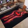 Tapis Personnalisé Motif Nottingham Forest Impression Nom Texte Doux Antidérapant Tapis de Sol pour Décoration Intérieure de Maison