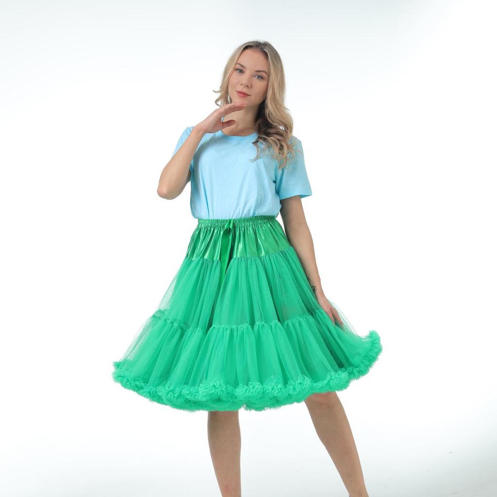 Adult Lolita Super Puffy Hexagonal Mesh Skirt Petticoat for Cosplay Dance