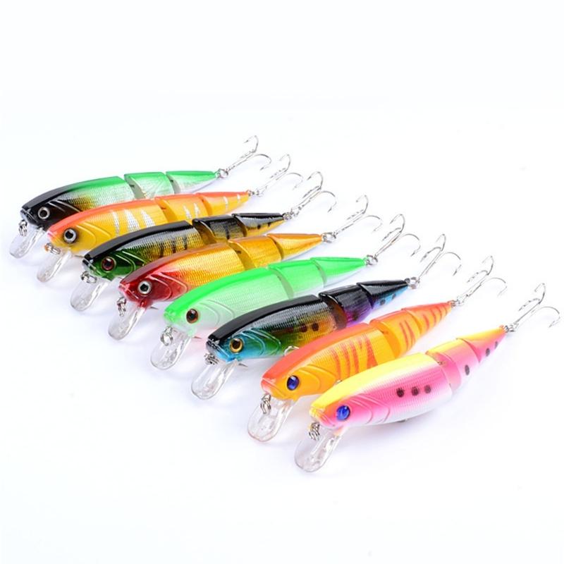 Swimming Lures Multi Jointed Swimbaits with Hook 10.5cm Fishing Lure Artificial Hard Baits for Trout