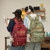 Schoolbag1011 New Male and Female Couples Backpack Large Capacity Lightweight Student Schoolbag Leisure Travel Trend Versatile Backpack