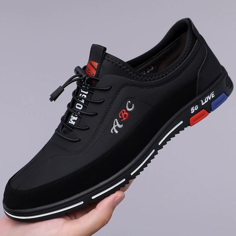 

Genuine Leather Men Business Shoes Casual Formal Men s Loafers Moccasins Breathable Slip on Flats Elegantes Male Boat Footwear 38 чёрный