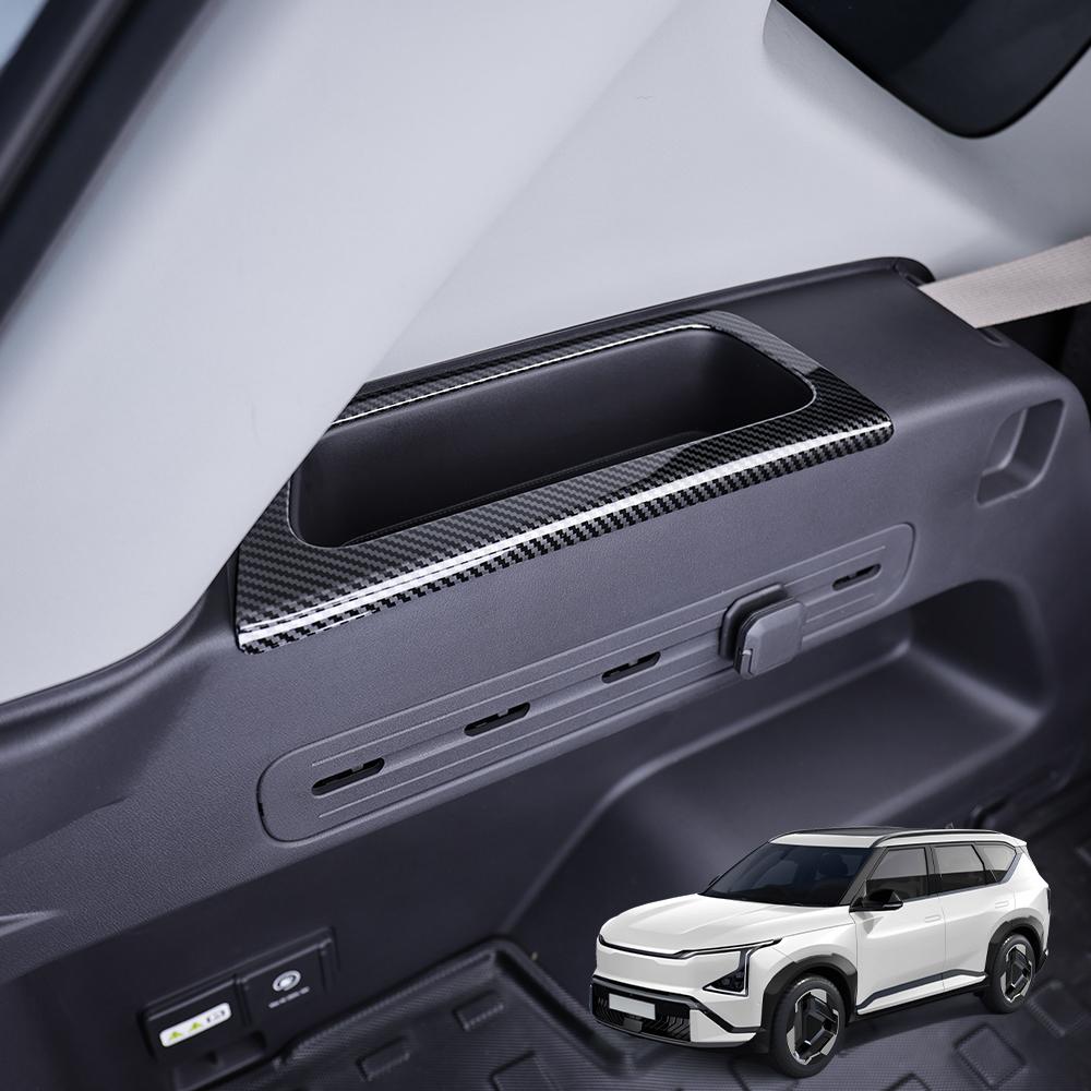 For Kia EV5 2024 2025 Car Tuning Carbon Fiber Third Row Water Cup Cover Trim Car Interior Accessories LHDGood product