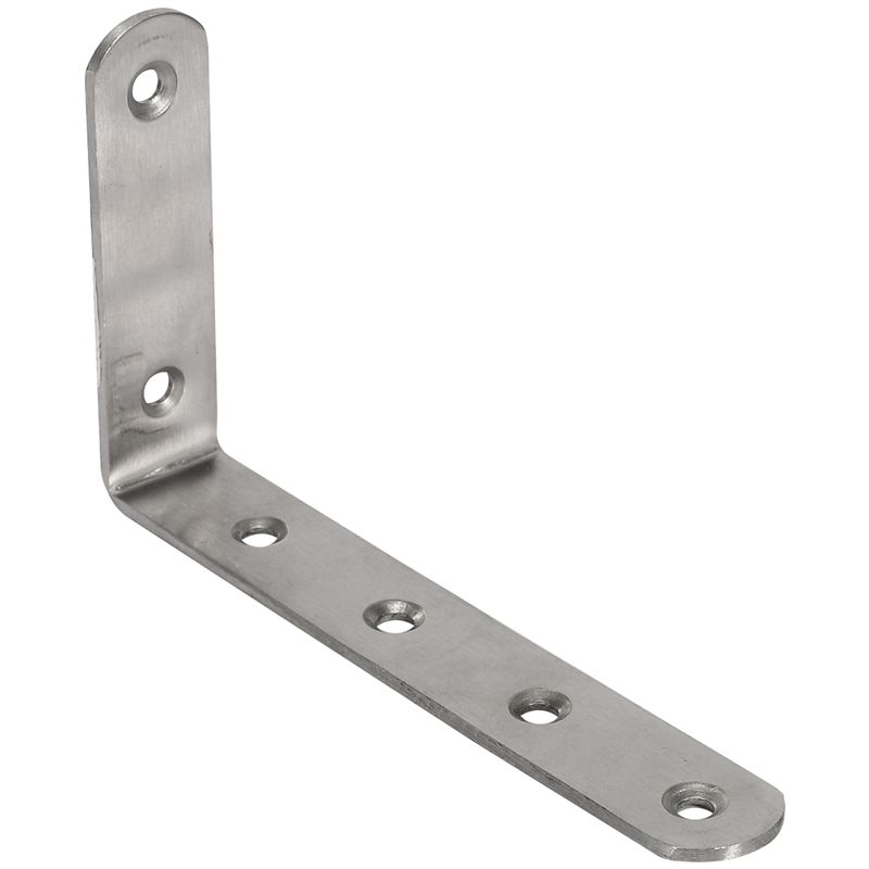 ABUL-5Pcs 125X75mm L Shape Stainless Steel Shelf Corner Brace Angle Bracket
