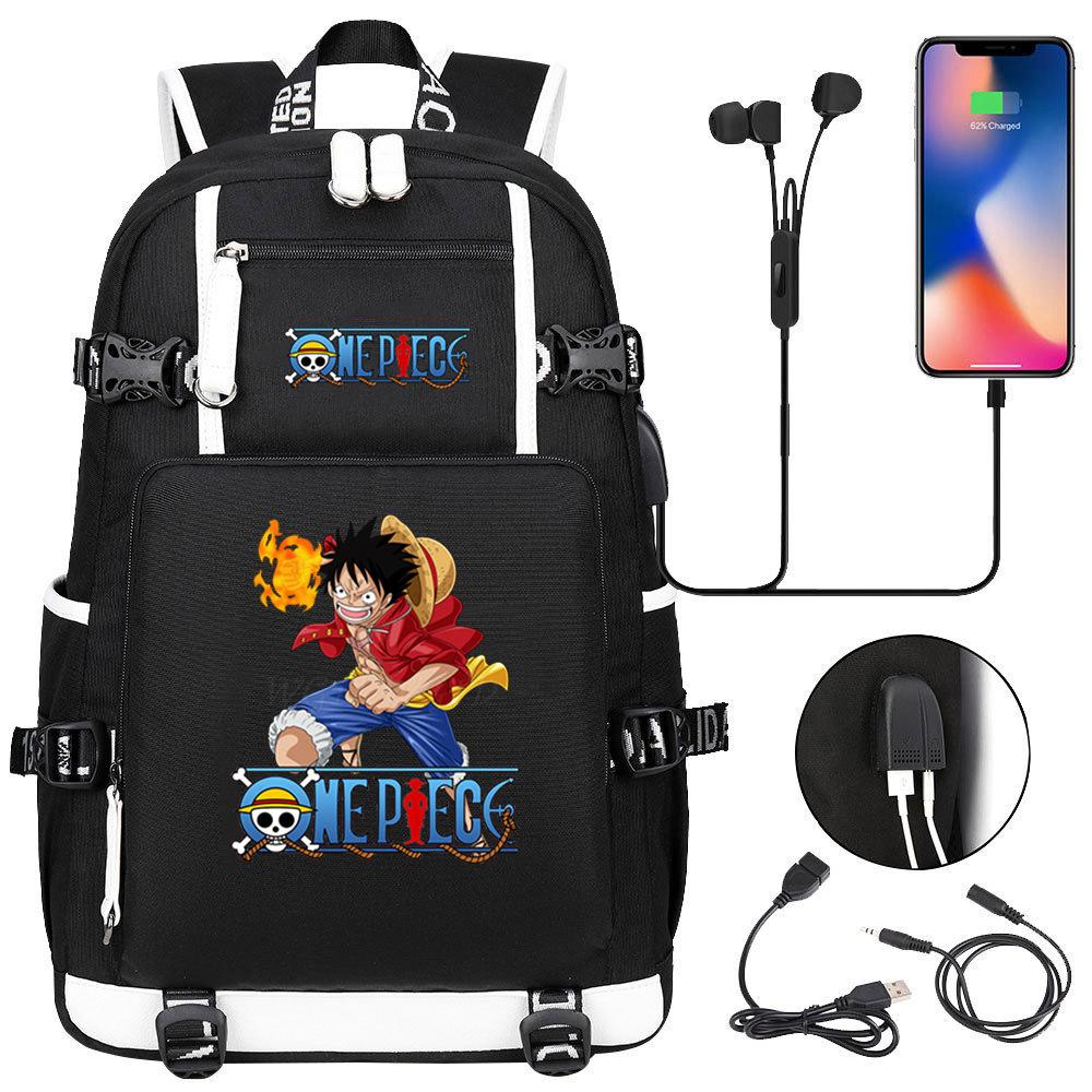 One Piece King Fashion Backpack Personalized Printing Youth Leisure Travel Cross-border Multifunctional Large Capacity Student School Bag