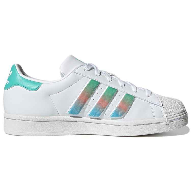 Adidas Originals Superstar Low Top Sneakers Women Sneakers White Green Blue GZ2798