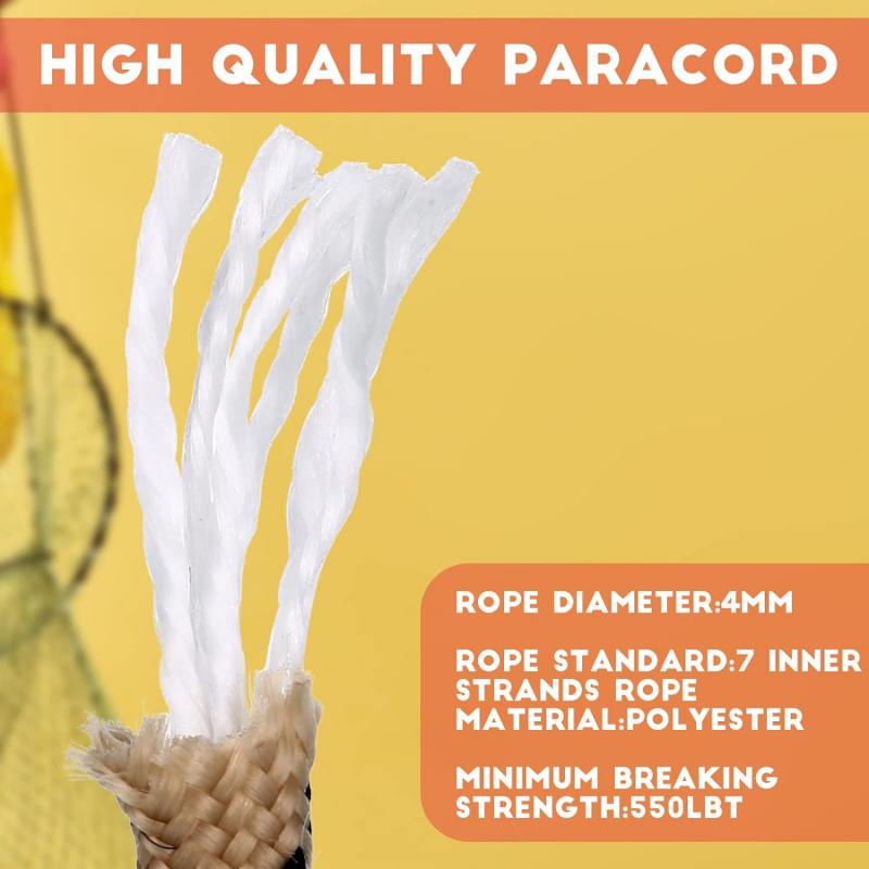 Strapazierfähiges Paracord-Schlüsselband, 7-adriges Umhängeband für den Außenbereich, Halskette, Schlüsselanhänger, geflochtenes Schlüsselband mit Metallclip, Schlüsselring