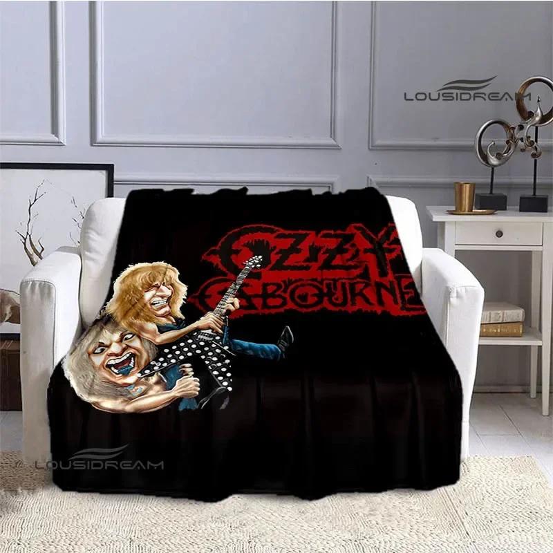 Ozzy Osbourne Retro Personality Blanket Warm Beautiful Blanket Flannel Soft and Comfortable Home Travel Blanket Birthday Gift