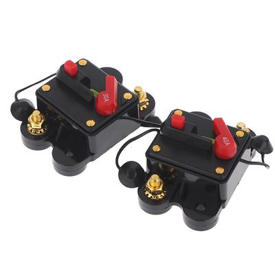 Disjoncteur étanche Fusible de réinitialisation Onduleur DC12V 24V 30A 40A 50A 60A 80A 100A 150A 200A 250A 300A Pièces pour système solaire domestique