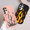 Case for Samsung Galaxy S23 Plus S21 S22 Ultra S20 FE A26 S24 A25 S25 Soft Phone Cover A54 A55 A24 A36 A35 A34 Creative Flame