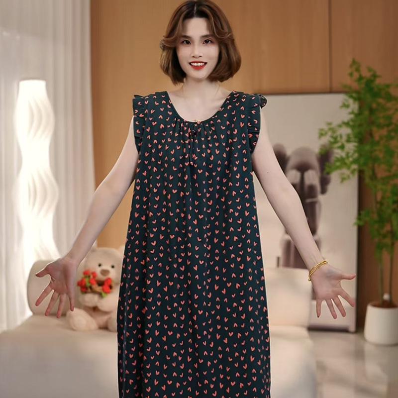 Women's Cotton Silk Camisole Pajama Dress - Summer, Loose Fit, Cute Japanese Style, Sexy and Thin, Perfect for Students