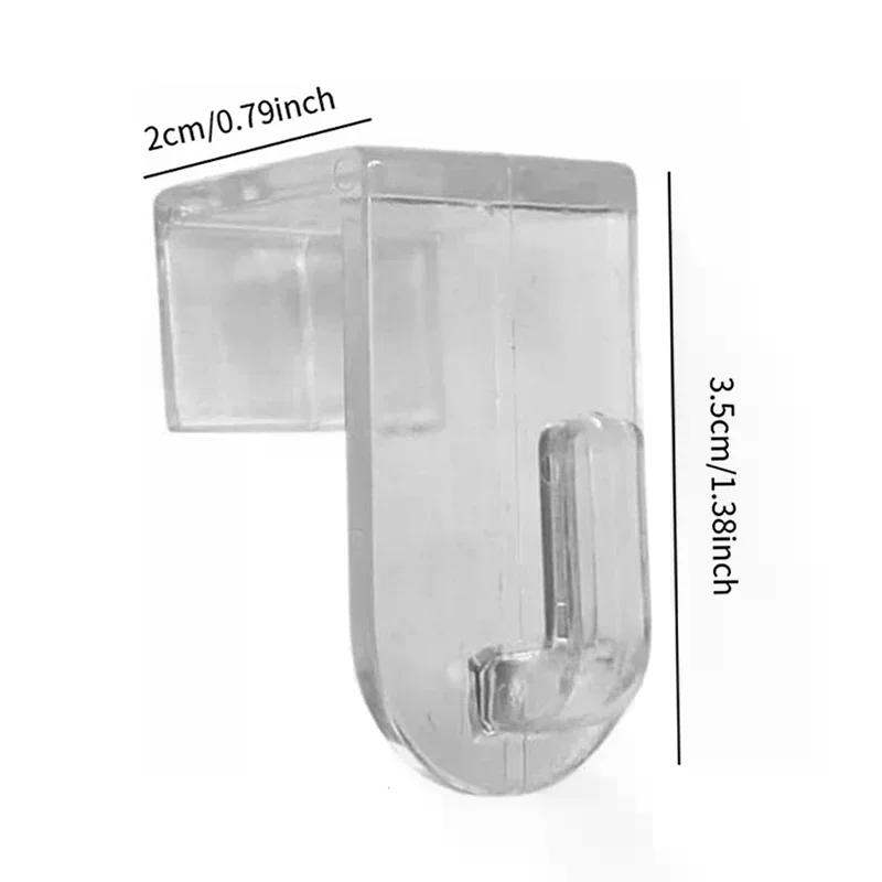 Transparent Hooks String Lights Clip Holder Home Cabinet Drawers Hook Heavy Duty Plastic Hooks For Secure Hanging On Window Door