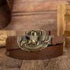 Zinc Alloy Smooth Embossed Retro Cowboy Horse Belt Buckle for Men
