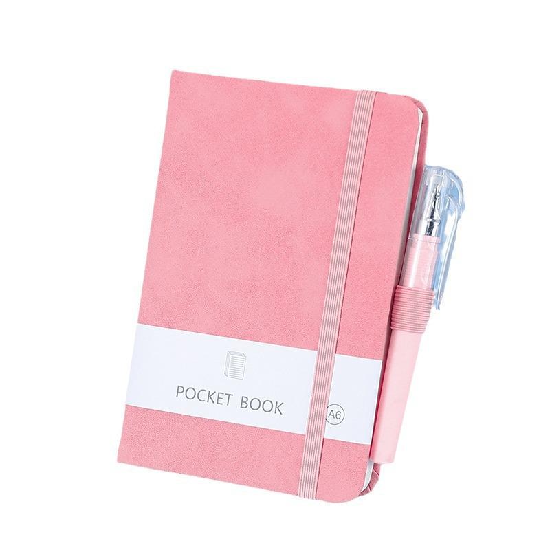 Custom Logo A6 Binding Strap Notebook - Portable Business Pocket Diary
