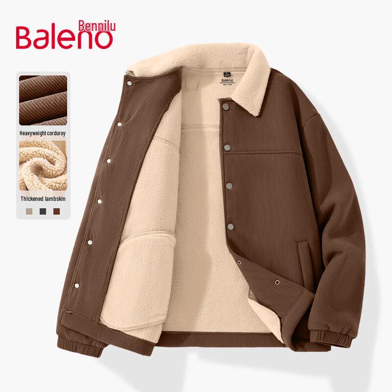 Baleno Men's Fleece-Lined Corduroy Jacket