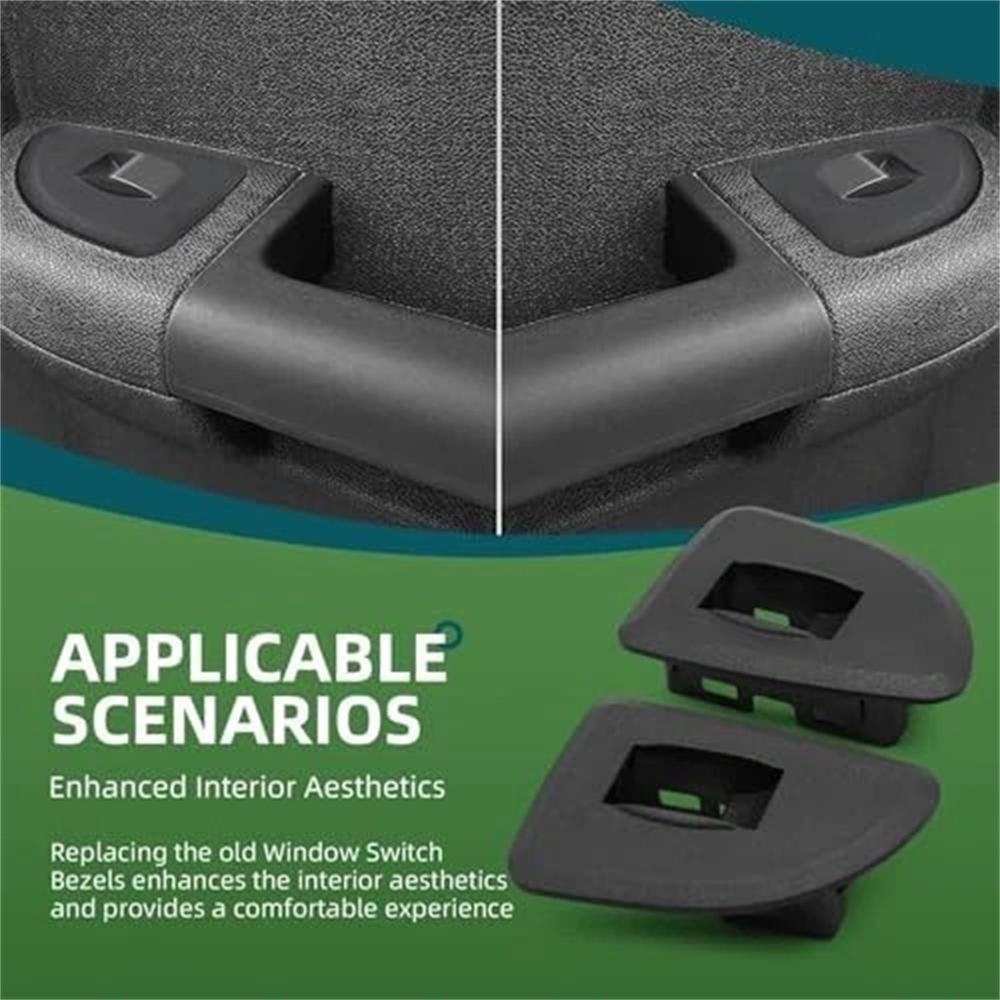 2 PCS Black Rear Window Switch Panels Bezels 25995490 25995494