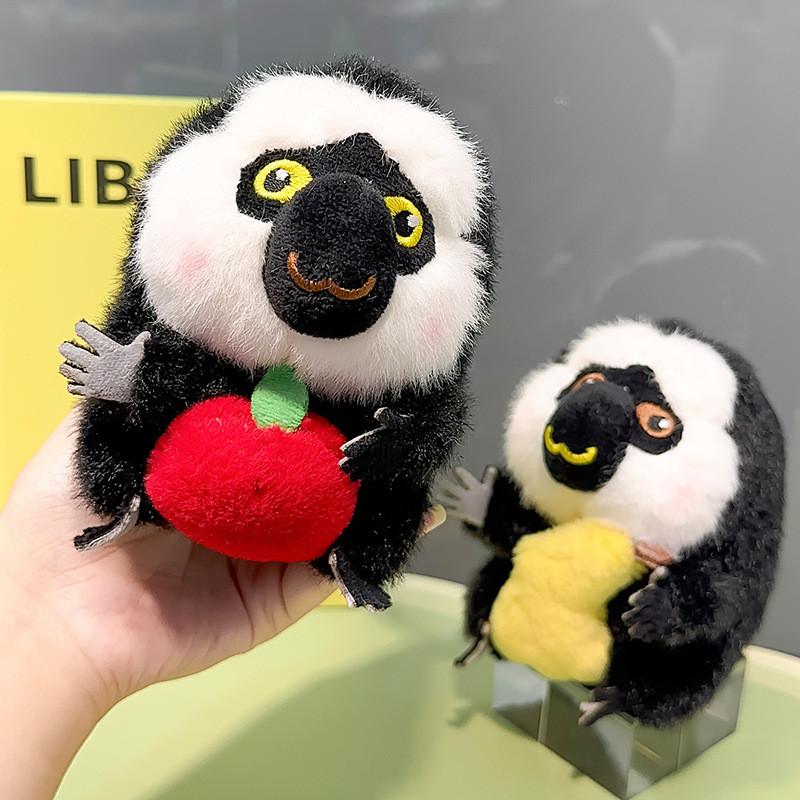 Cute And Fun Plush White Face Monkey Keyring Ideal For Key Accessories And Small Gifts