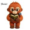 Skurrile Waldtier-Handstrickpuppe für Kinder, Weiches Häkeltier-Stofftier, Durchdachtes Geschenk für Liebste, Niedliches Handgeknüpftes Kuscheltier