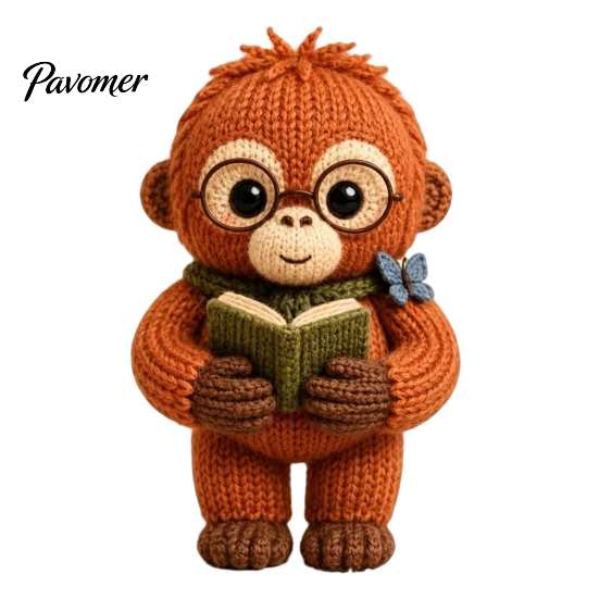 Skurrile Waldtier-Handstrickpuppe für Kinder, Weiches Häkeltier-Stofftier, Durchdachtes Geschenk für Liebste, Niedliches Handgeknüpftes Kuscheltier