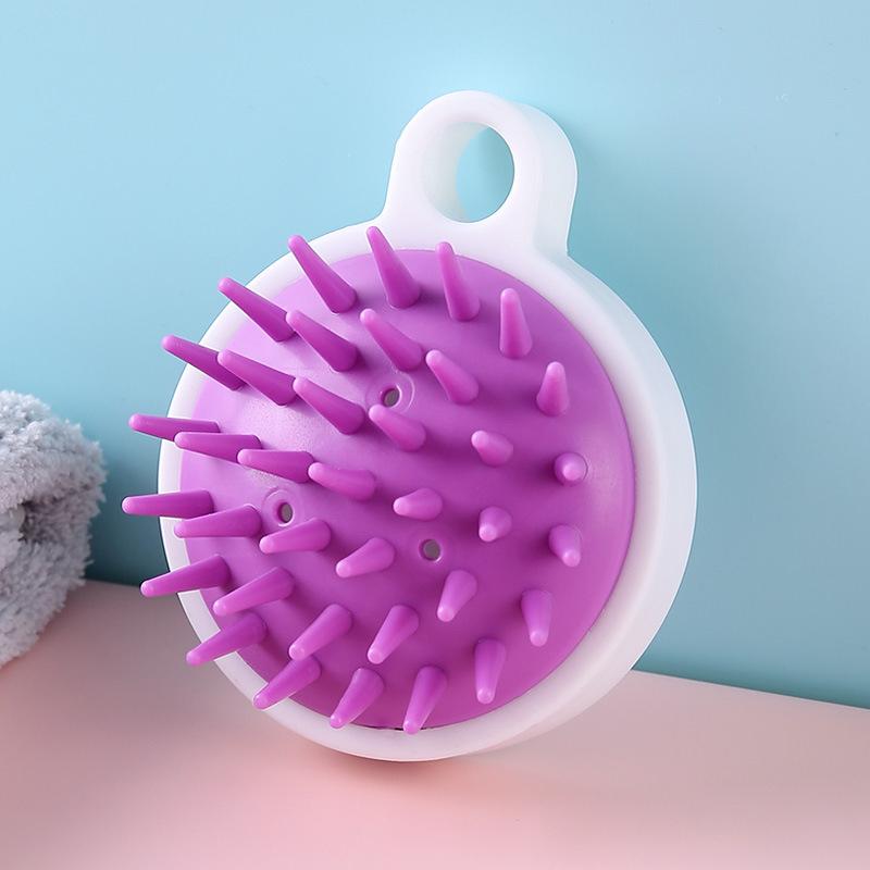 

Массажер для кожи головы Sculp Brush Bath Brush Air Bag Силиконовая щетка для шампуня Массажер для кожи головы для роста волос фиолетовый