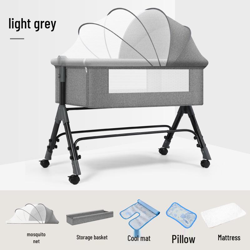 Трансформируемая детская кроватка и колыбель: Портативная, Складная, Многофункциональная Прикроватная Колыбель для Новорожденных.