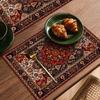 Bohemian Geometric Retro Placemat - Vintage Polyester Heat-Resistant Dining Mat