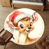 1 Stück Rentier-Weihnachtsmannmütze Büro Runder Teppich, Unter Bürostühlen Schlafzimmer Wohnzimmer Heimdekoration, Teppich für Büro, -1110246