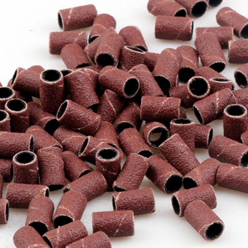 100pcs Nail Art Sanding Bands File UV Gel Polish Remover Electric Nail Machine Nail Drill Bits