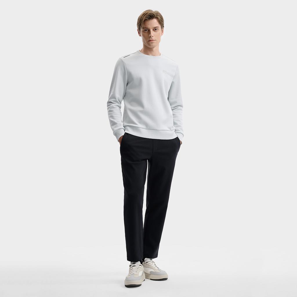 Fila Weiße Modische Einfache Klassische Vielseitige Bequeme Fleecegefütterte Gestrickte Lässige Hose Herren Unterteile Schwarz F11M543604FBK
