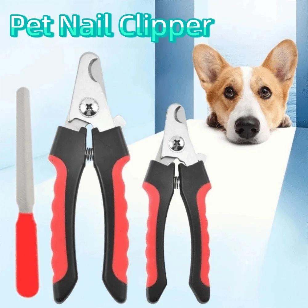 Kjæledyrhundkatt Profesjonell neglekutter i rustfritt stål pleie dyreneglesaksklippere Negleklipper for hundevalp og katt