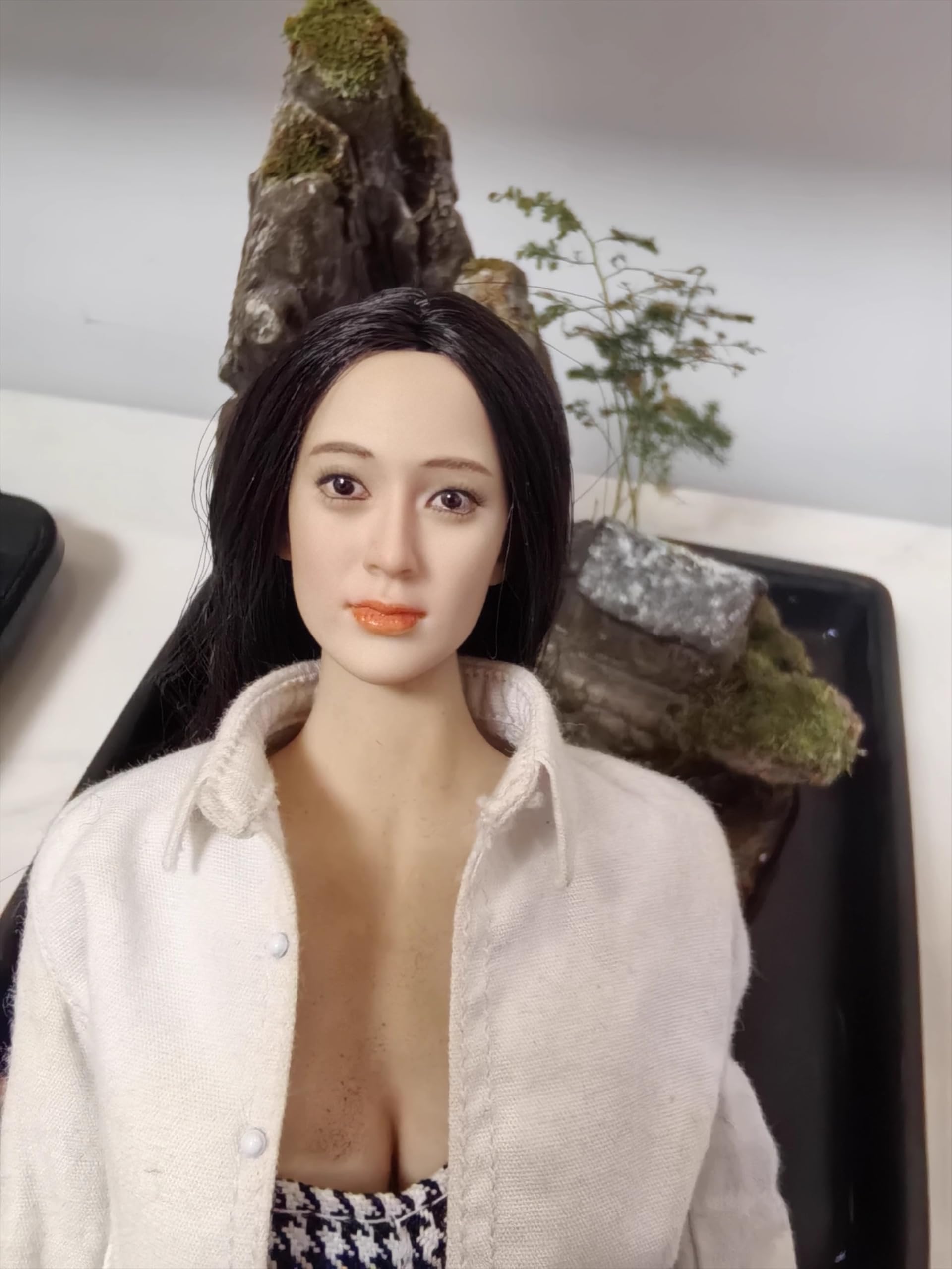 

Игрушки Хобби масштабная экшн-фигурка голова для TBLeague и других жемчужно-белая черная длинная красивая азиатская женская голова и одежда не & [TOYBARJAPAN] 1/6