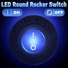 SPST 3 Pin Round Rocker Switch Toggle Switch 12V Waterproof Lighted LED On/Off Switch for Car Marine Toggle Switch Pushbutton Switches 3