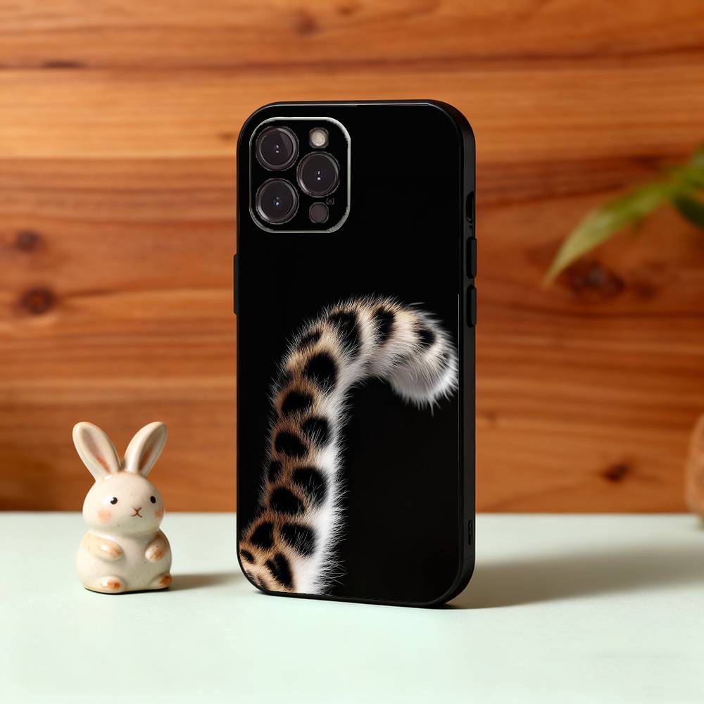 L-Luxury F-Fashion leopard Print Phone Case For iPhone17 16 15 14 13 12 11 Pro Max Plus,5G Soft Black Case iPhone15