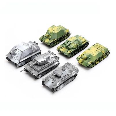 1:72 Bloc d'assemblage 4D Char Tigre Léopard Grizzly Assaut Char de la Seconde Guerre Mondiale Modèle Puzzle Jouet de Collection Cadeau