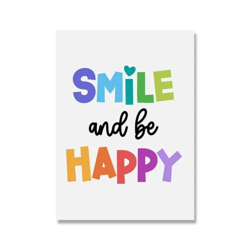 Poza de perete pentru sala de clasă pentru copii Pozitive Poster inspirat Educație Sală de joacă Artă motivațională Pictură pe pânză Decor pentru dormitor pentru copii