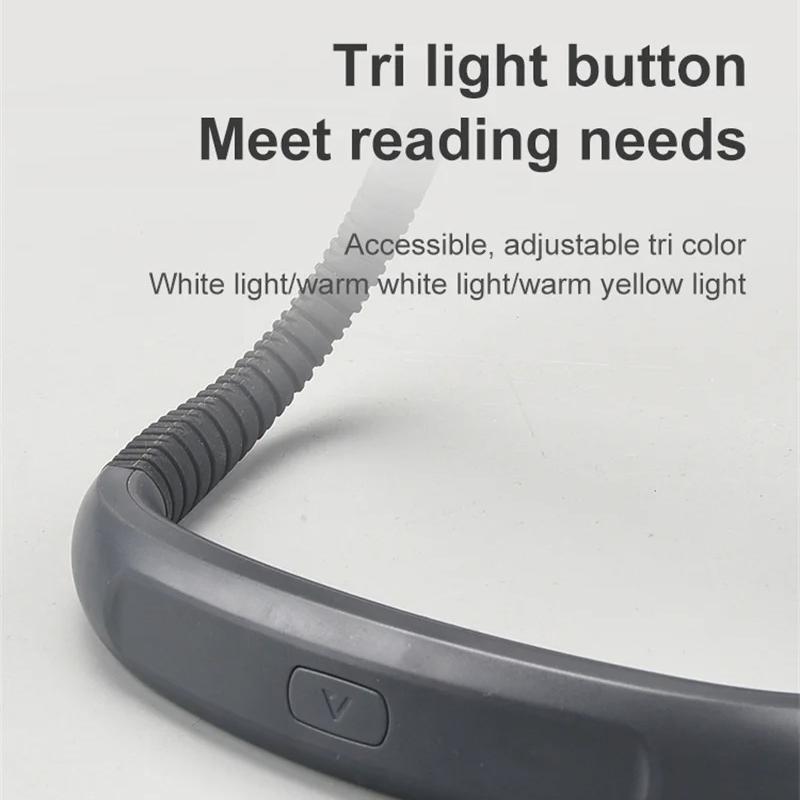 Neck Book Light for Reading Bed Bendable Long Lasting Portable USB Rechargeable Novelty Flexible Lighting