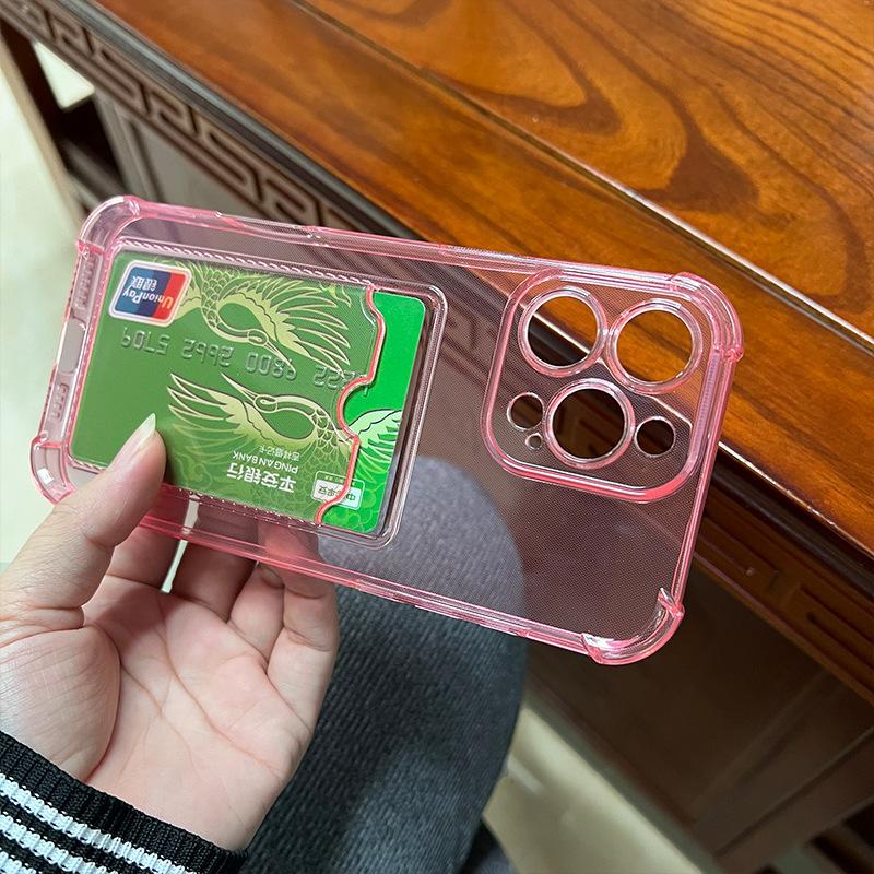Anwendbar auf iPhone16PRO Handyhülle Vier Ecken Max Airbag 15 Sturzsicher Tpu Vollabdeckung 13/14 Kartenfach