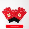 Women's Winter Touchscreen Knitted Cartoon Christmas Gloves – Warm and Thick Five-Finger Design