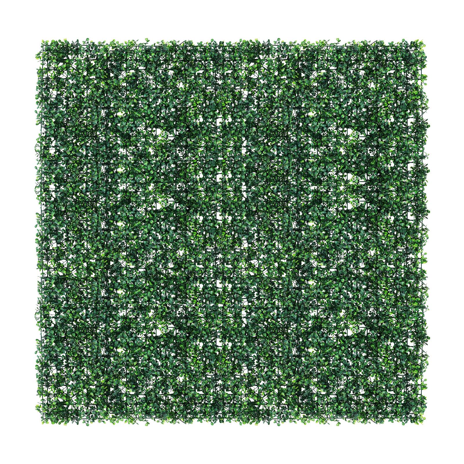 

12 шт. панелей искусственной травы, 60x40 см, реалистичная ПЭ зелень, стена-забор для уединения для внутреннего и наружного садового декора зелёный