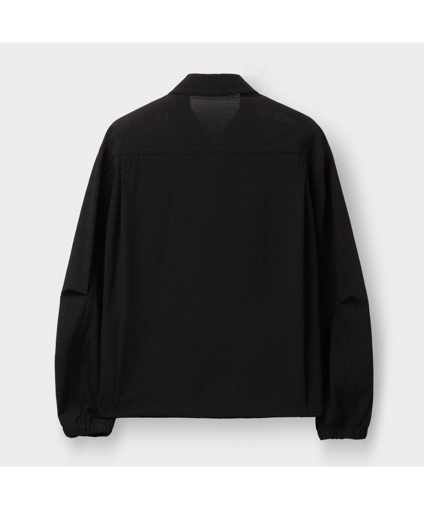 Customellow [Online Only] Black Crinkled Coach Jacket Cquam26212Bkx