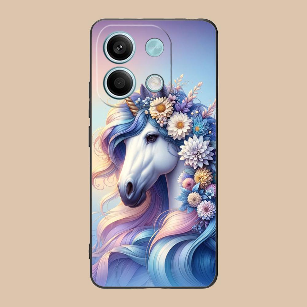Fantasy Einhorn Handyhülle für Xiaomi 15 14 13 12 Mi 11 T Ultra Lite Pro S X 5G Bunte Druckabdeckung Luxus Smartphone