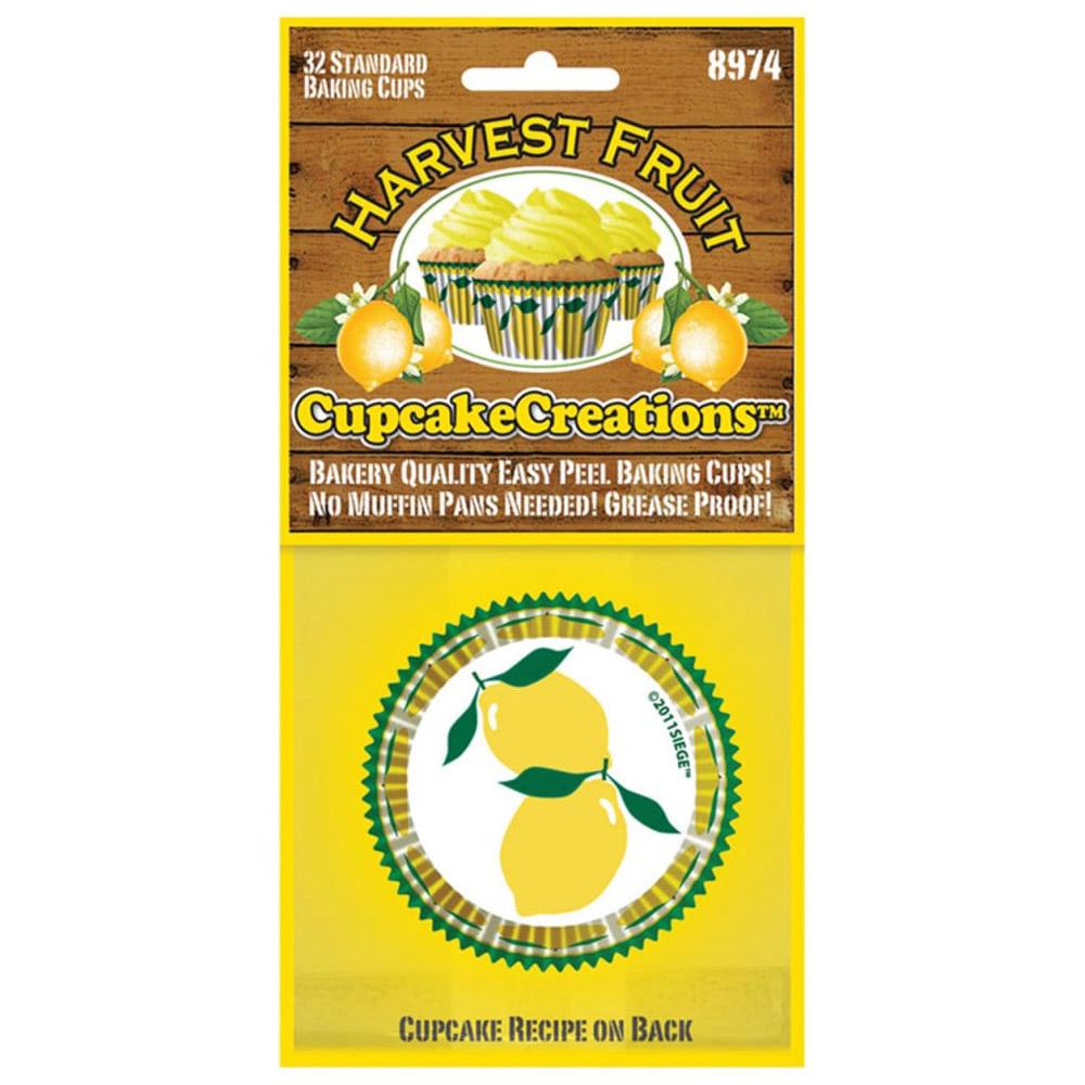 CCC Standard Harvest Fruit Cupcake Baking Cups 32pk (Lemon)
