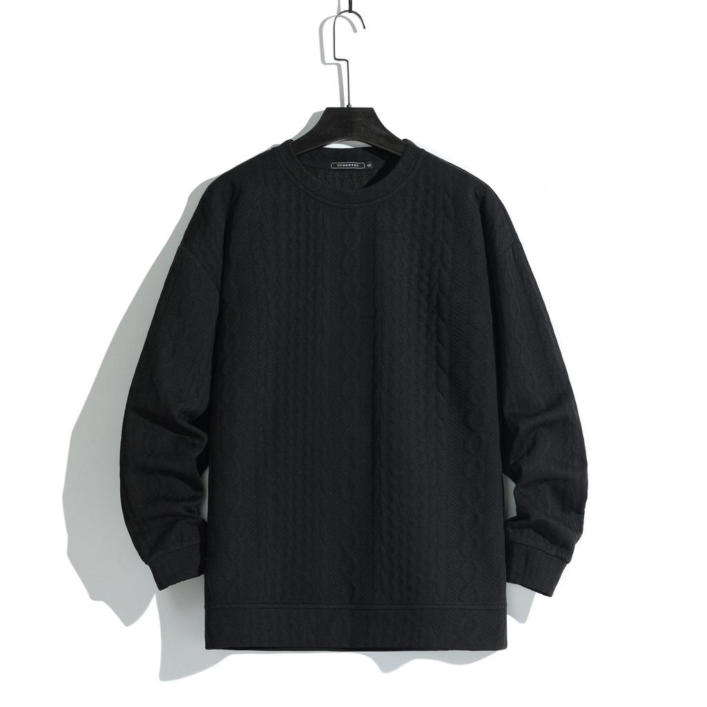 Men's Chunky Cable Knit Jacquard Sweater - Trendy Autumn/Winter Knitwear, Relaxed Fit.