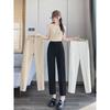 Black Suit Pants for Women, Spring/Summer New Style, Draped Straight Wide-Leg Nine-Point Petite Cigarette Pants, Summer Thin Style