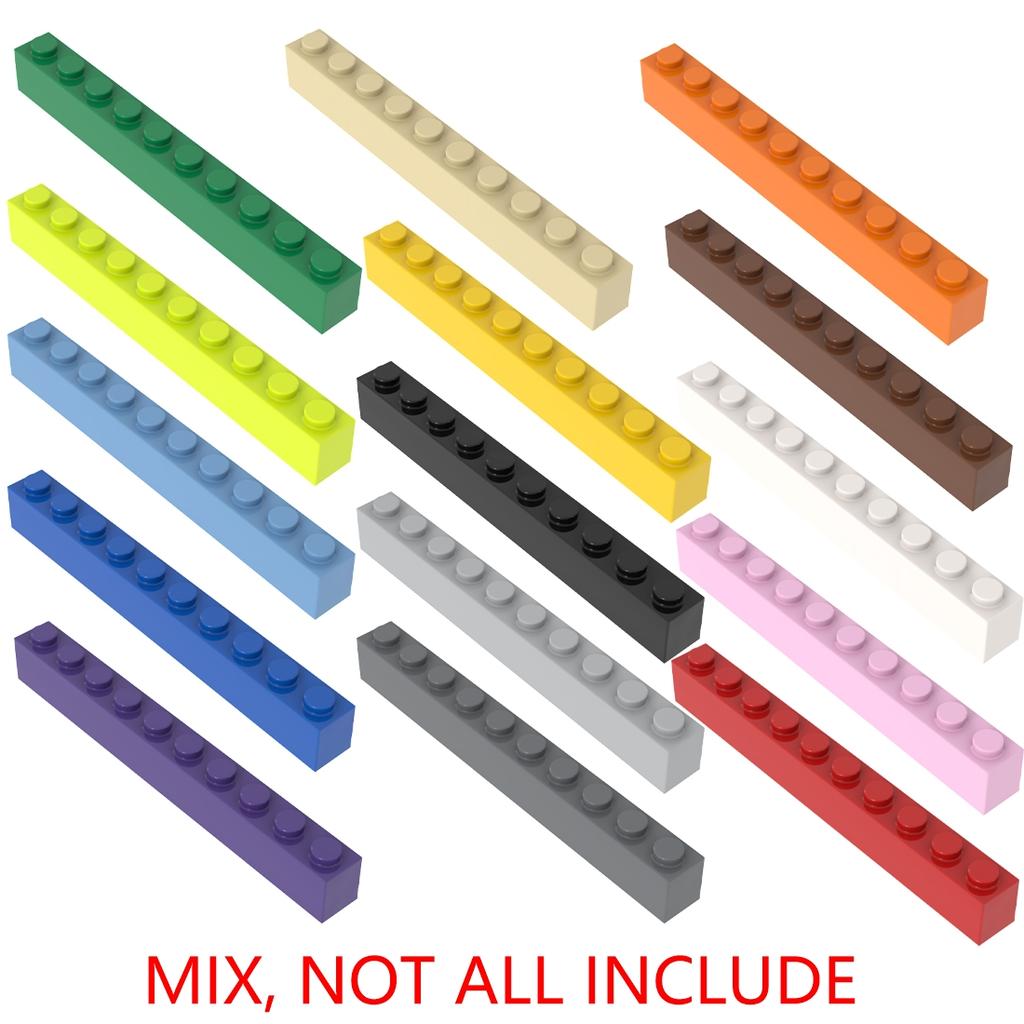 [FunBrick] 10/30/50PCS 1x10 Bricks Dots 1*10 Dots Educational Creative DIY Bulk Set Building Blocks Compatible with 6111 Classic