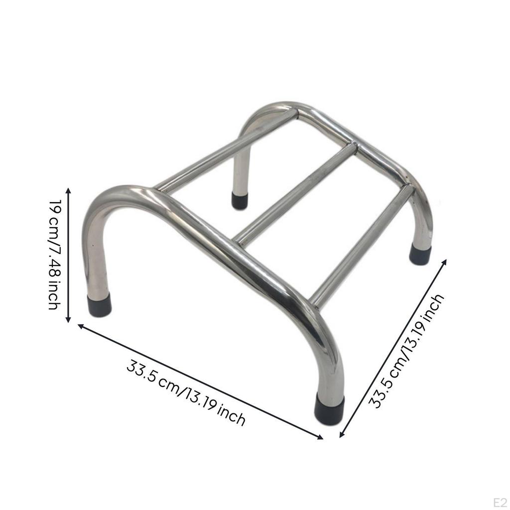 Salon Footrest Stainless Steel Chair Stable Furniture for Barbers, Hair Stylists,