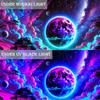 2D Glow in The Dark Moon Lake Tapestry, Blacklight Starry Landscape Wall Hanging for Home Decoration