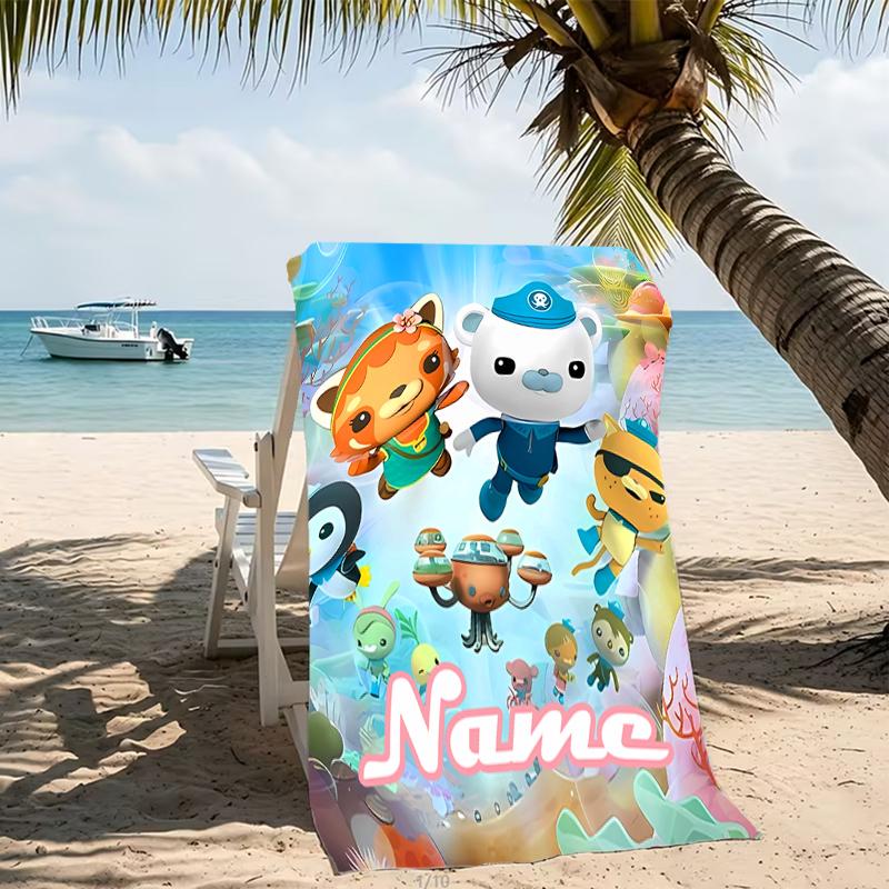 Customizable personalized beach towels Octonauts themed designs.Suitable for the beach, yoga, sports;ideal as beach accessories
